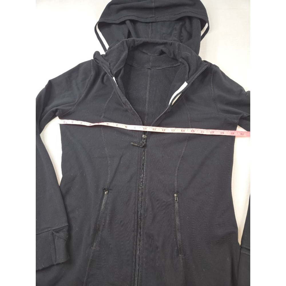 Women's Lululemon Black White Full Zip Hoodie Size M - Picture 4 of 5